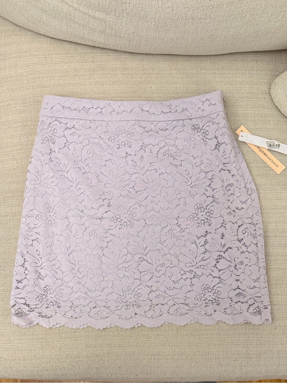 Lace Mini Skirt in Light Lavender